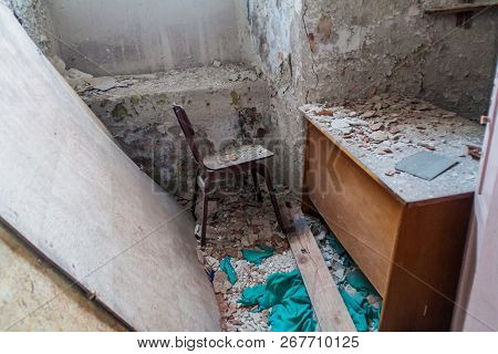 Ruined Interior Of The Patarei Former Sea Fortress And Prison In Tallinn, Estonia.