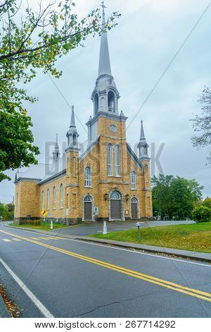 View Of The Church In Kamouraska, Quebec, Canada