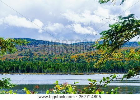 View Of Lac-des-dix-milles Lake, In Mont Tremblant National Park, Quebec, Canada