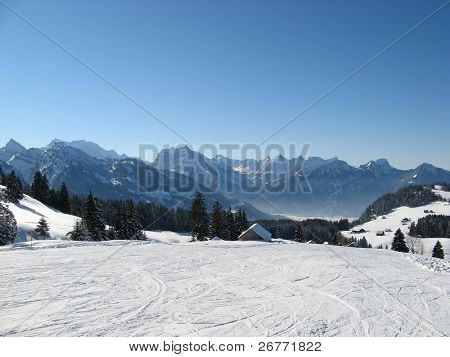 Zona sciistica nei pressi di Amden (St. Gallen, Svizzera)