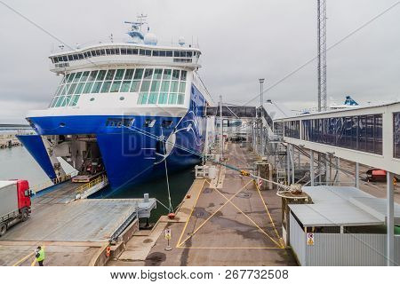 Tallinn, Estonia - August 24, 2016: Ms Finlandia Cruiseferry Owned And Operated By The Finnish Ferry