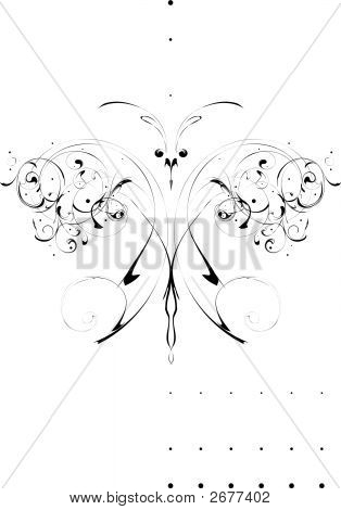 farfalla pattern Abstract vector su sfondo bianco