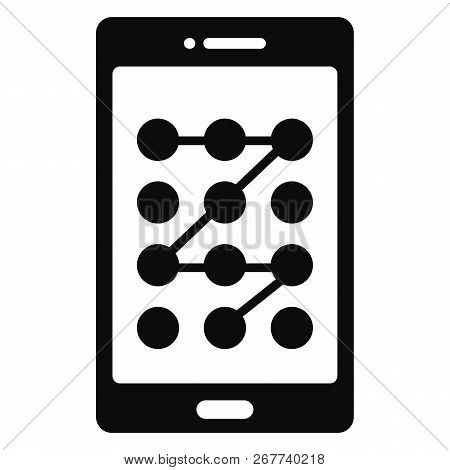 Screen Sign Lock Icon. Simple Illustration Of Screen Sign Lock Icon For Web Design Isolated On White