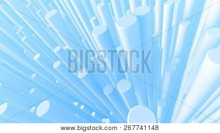 Abstract Backdrop Extra Long White Pillars