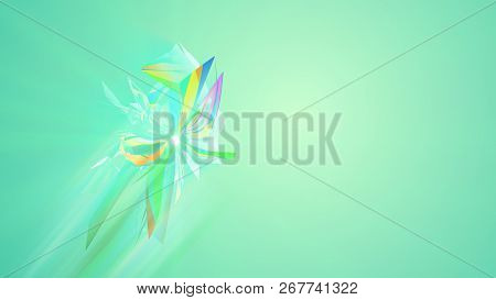 Sparkling Diamond Triangles In Green Backdrop