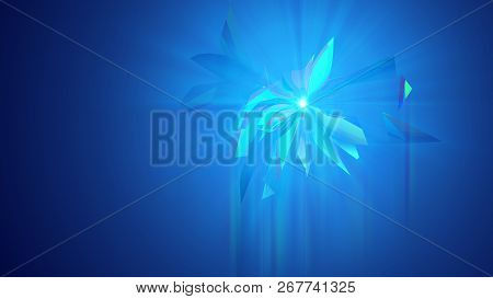 Luxurious Crystaline Triangles In Blue Backdrop