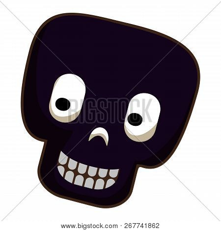 Black Skull Icon. Cartoon Of Black Skull Icon For Web Design