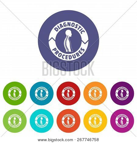 Diagnostic Procedures Icons Color Set Vector For Any Web Design On White Background