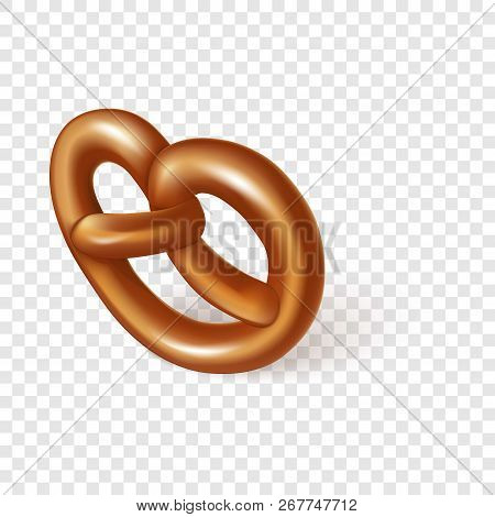 Soft Pretzel Icon. Realistic Illustration Of Soft Pretzel Icon For Web Design On Transparent Backgro