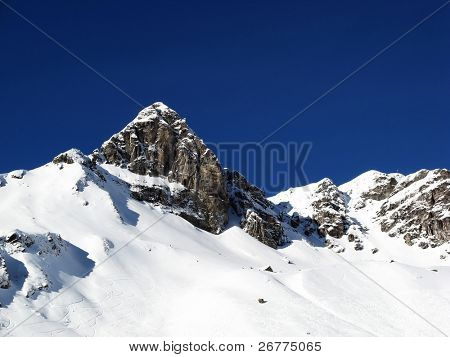 Winter in den Schweizer Alpen (Elm, Glarus, Schweiz)