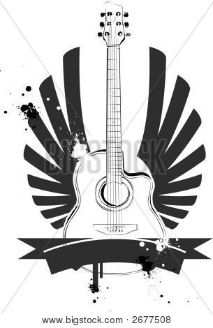 Vektor sechs Gitarrensaiten, Musikinstrument