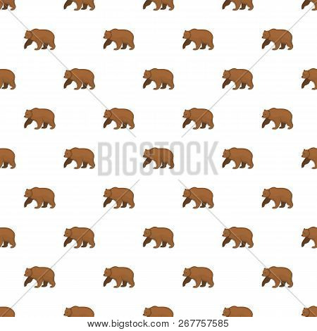 Brown Bear Pattern Seamless Repeat Background For Any Web Design