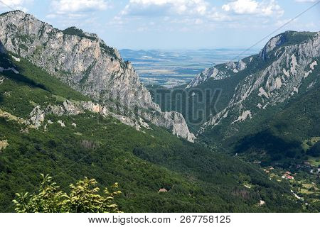Amazing Landscape Of Balkan Mountains With Vratsata Pass,  Town Of Vratsa And Village Of Zgorigrad, 