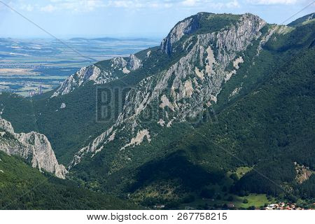 Amazing Landscape Of Balkan Mountains With Vratsata Pass,  Town Of Vratsa And Village Of Zgorigrad, 