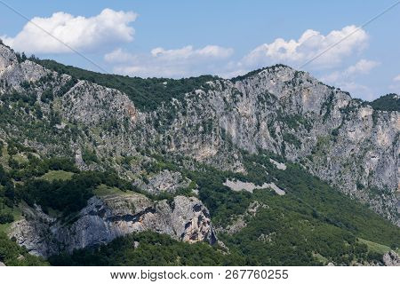 Amazing Landscape Of Balkan Mountains With Vratsata Pass,  Town Of Vratsa And Village Of Zgorigrad, 