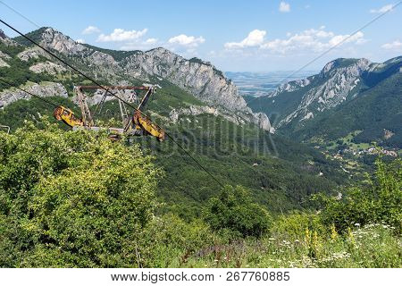 Amazing Landscape Of Balkan Mountains With Vratsata Pass,  Town Of Vratsa And Village Of Zgorigrad, 