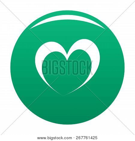 Frantic Heart Icon. Simple Illustration Offrantic Heart Icon For Any Design Green