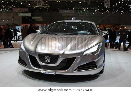Genf, März 7: Peugeot rc4 Hybrid auf dem Display auf der 79th Internationale Automobilausstellung Palexpo auf Marc