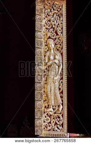 Religious Carvings At Wat Xieng Thong, Luang Prabang, Laos