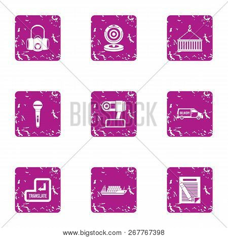 Reroll Icons Set. Grunge Set Of 9 Reroll Vector Icons For Web Isolated On White Background