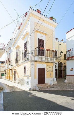 Massafra, Apulia, Italy - May 31, 2017 - A Traditional Pension In The Streets Of Massafra