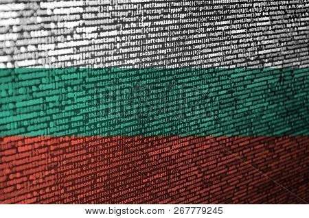Bulgaria Flag  Is Depicted On The Screen With The Program Code. The Concept Of Modern Technology And