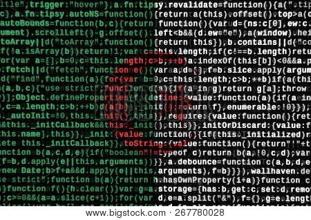 Algeria Flag  Is Depicted On The Screen With The Program Code. The Concept Of Modern Technology And 