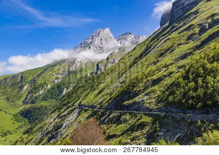 Road D918  Col Aubisque, French Pyrenees. From Eaux-bonnes To Gourette