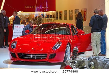 Genf März 8: Ferrari 599 Gtb Fiorano auf dem Display auf der 81. international Motor show Palexp