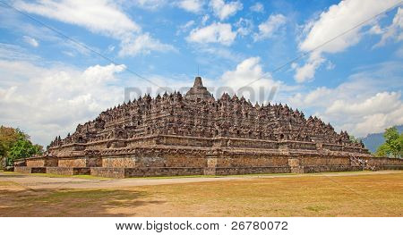Tempio di Borobudur vicino Yogyakarta sull'isola di Java, Indonesia