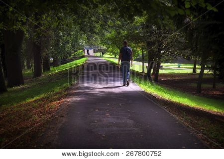 Editorial Cardiff, Uk - September 2, 2018: Bute Park In Cardiff, A Huge Parkland Area Adjoining The 