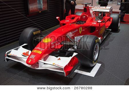Ženeva - březen 8: The Ferrari F1 2011 náhled na 81 International Motor Show Palexpo-Ženeva na