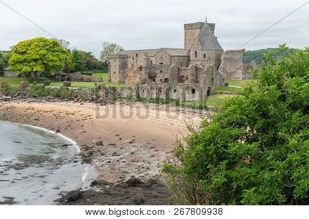 Abbey At Inchcolm Island In Scottish Firth Of Forth