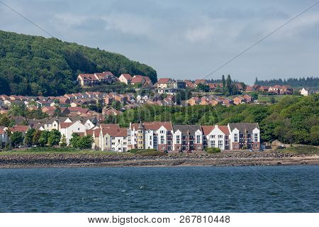 Seascape Of Dalgety Bay, Small Village At Firth Of Forth Scotland