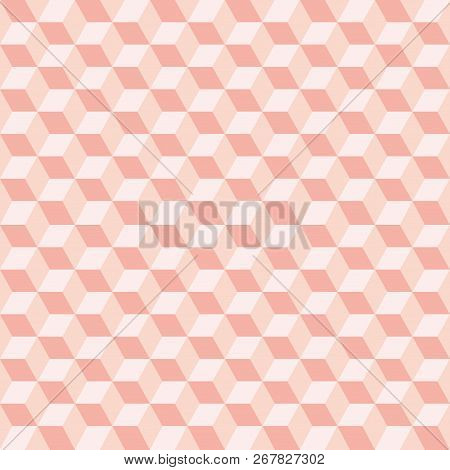 Seamless Pattern Of Colored Cubes. Endless Multicolored Cubic Background. Cube Pattern. Cube Vector.