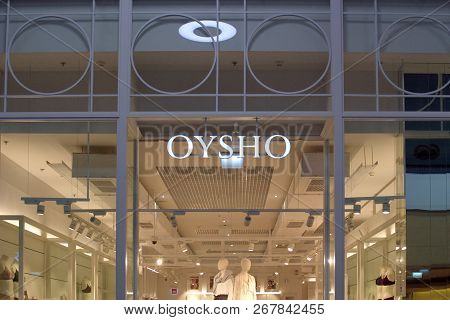 Saint Petersburg, Russia - October 10, 2018: Shop Oysho In The Mall. Company Logo