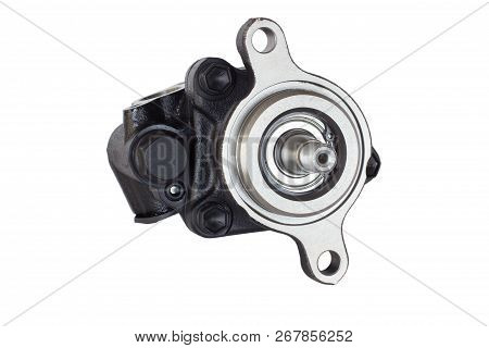 Power Steering Pump On A White Background