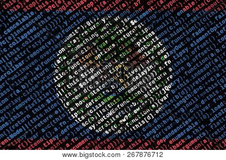Belize Flag  Is Depicted On The Screen With The Program Code. The Concept Of Modern Technology And S
