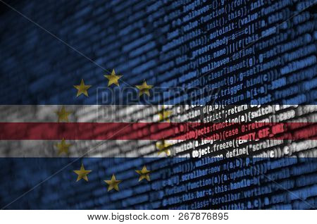 Cabo Verde Flag  Is Depicted On The Screen With The Program Code. The Concept Of Modern Technology A