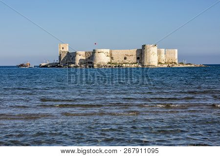 Travel Concept Photo. Turkey / Mersin Kiz Kalesi, Historical Castle