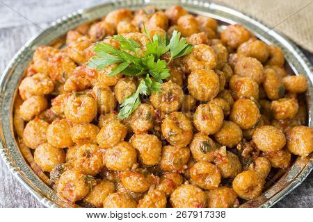 Traditional Delicious Turkish Foods; Bulgur Garlic Kofte (sarimsakli Kofte)