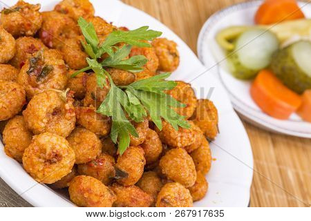 Traditional Delicious Turkish Foods; Bulgur Garlic Kofte (sarimsakli Kofte)
