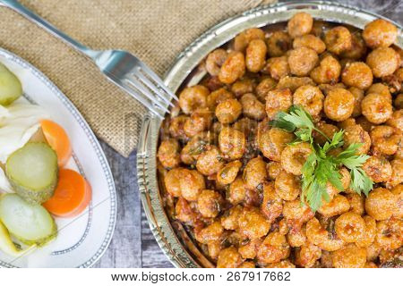 Traditional Delicious Turkish Foods; Bulgur Garlic Kofte (sarimsakli Kofte)