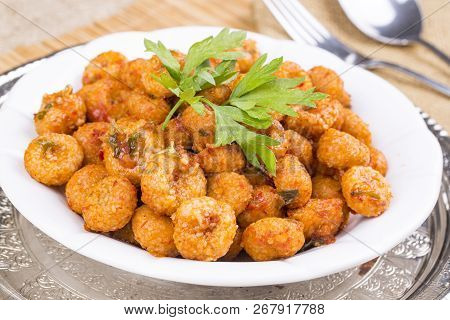 Traditional Delicious Turkish Foods; Bulgur Garlic Kofte (sarimsakli Kofte)