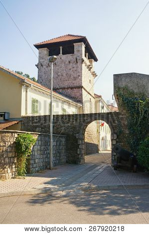 Medieval Architecture. Summer House Of The Noble Family Buca (15th Century). Tivat City, Montenegro