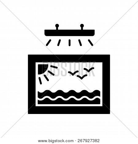 Vector Illustration Of Picture & Display Lighting. Flat Icon Of Art Light. Home & Office Light Fixtu