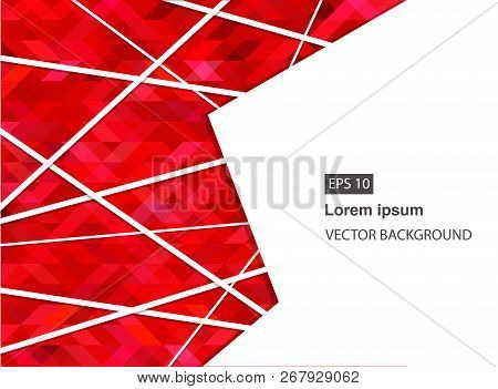 Red Abstract Geometric Business Background And Presentations
