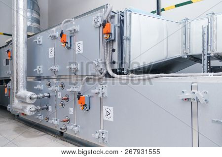 Industrial Ventilation Handling Unit. Recirculation System Appliance