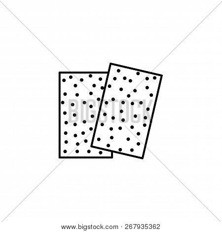 Black & White Vector Illustration Of Sandpaper. Line Icon Of Sanding Paper Sheets For Handicraft, Wo