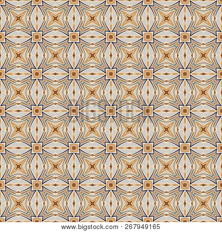 Bright Color Abstract Geometric Pattern, Vector Seamless